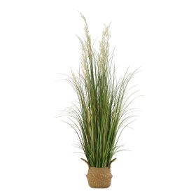 Artificial Grass Plant, 47 inch Reed Flower Grass in Pot