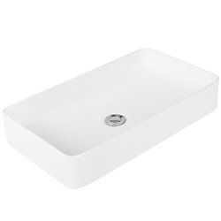 24" x 14" Rectangle Bathroom Vessel Sink with Pop-up Drain