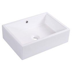 20" Bathroom Rectangle Ceramic Vessel Sink