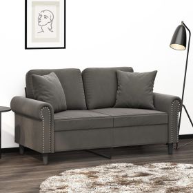 Throw Pillow Dark Grey Velvet (100% polyester) 15.7 x 15.7 in